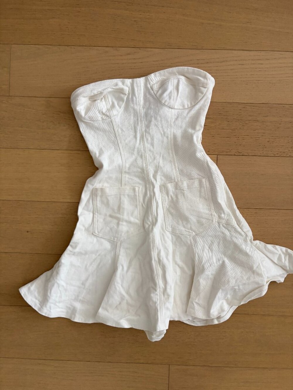 Corduroy Strapless Dress - Dana Foley